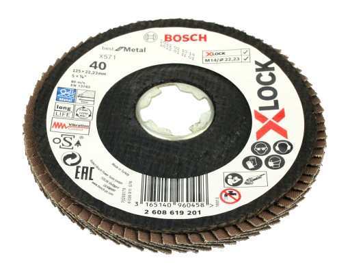 BOSCH KLAPKA DISK 125mm GR.40 X-LOCK NA KOV