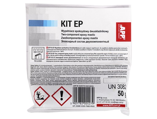 Tmelové lepidlo epoxidové plnivo | ŠEDÁ PASTA 2K | 50 g | APP