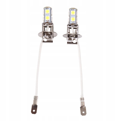 2x LED HMLOVÉ SVETLÁ H3-5050-9 SMD DC12V 6500K BIELA