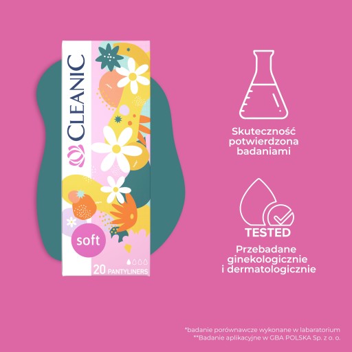 CLEANIC Mäkké hygienické vložky 20 ks