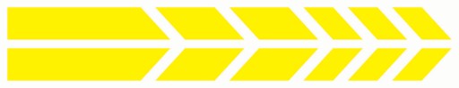 Nálepky na motorku STRIPES 30cm Yellow #3