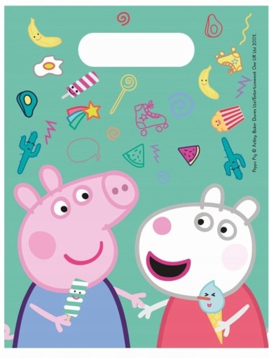 Darčekové fóliové vrecká Peppa Pig pre deti, sada 15 kusov na cukríky