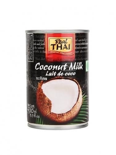 Kokosové mlieko 85% kokos Ázijská thajská kuchyňa plechovka 400ml Real Thai