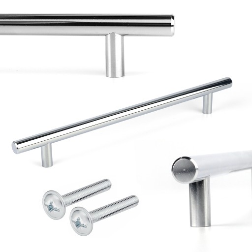 Madlo na zábradlie, zábradlie CHROME 384/464mm + skrutky