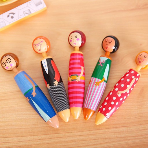 Bábiky BALLPOINT BALLPOINT hrubé 13 cm MODRÉ 5 KS