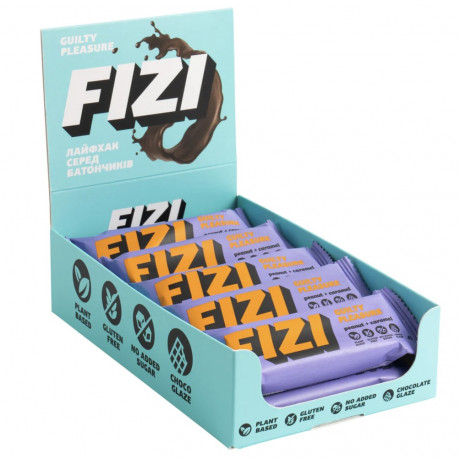 FIZI Arašidová+Karamelová tyčinka 45g BEZ CUKRU