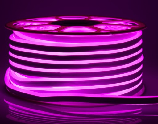 NEON LED pásik 230V 8W ružový IP68 1m