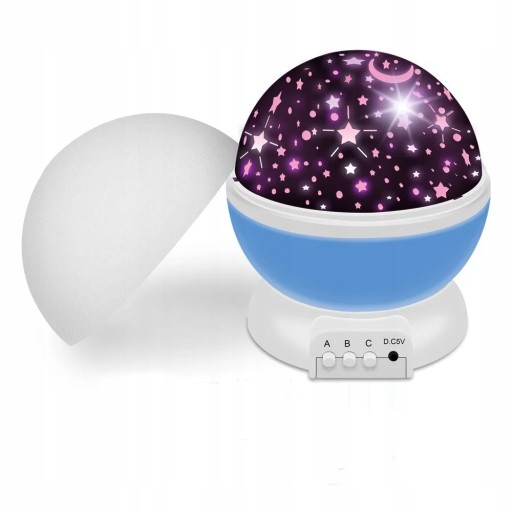 Nočná lampa hviezda projektor guľa detská izba LXM261