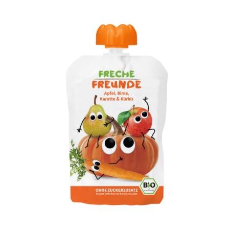 FrecheFreunde BIO Mousse Jablká Hrušky Mrkva Tekvica