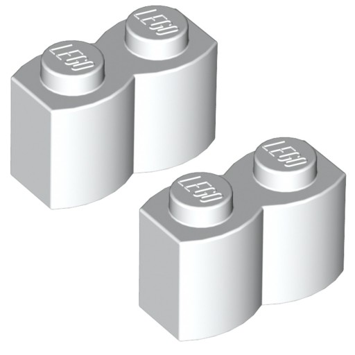 LEGO Brick 1x2/Palisade White (30136/6059185) x2