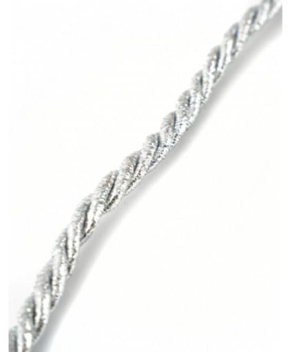 Ozdobná šnúrka 8mm strieborné trblietky
