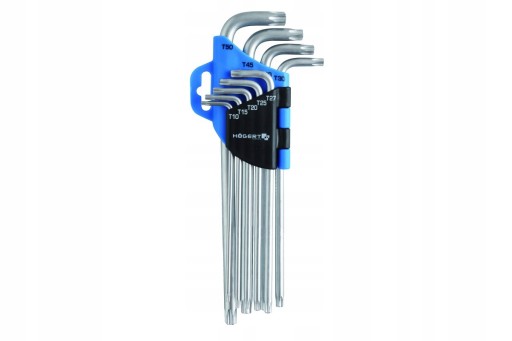 KĽÚČE TORX 9 KS. EXTRA DLHÁ HOEGERT TECHNIK