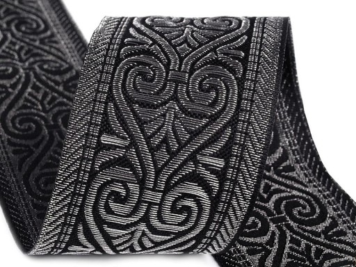 BOHO ETHNO ĽUDOVÁ Ozdobná STUHA S LUREXOM 5 CM