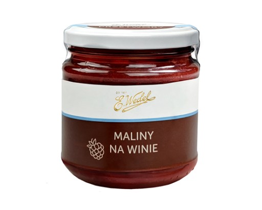 Maliny vo víne 200 g E.Wedel zavára