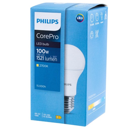 LED ŽIAROVKA CorePro E27 A60 13W=100W 2700K 1521lm PHILIPS