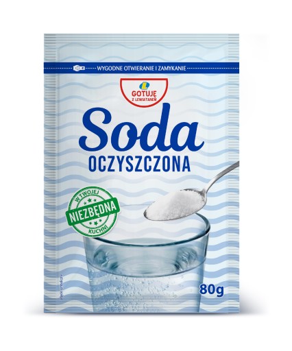 10x Jedlá sóda na pečenie, pranie, čistenie, Lewiatan 80 g