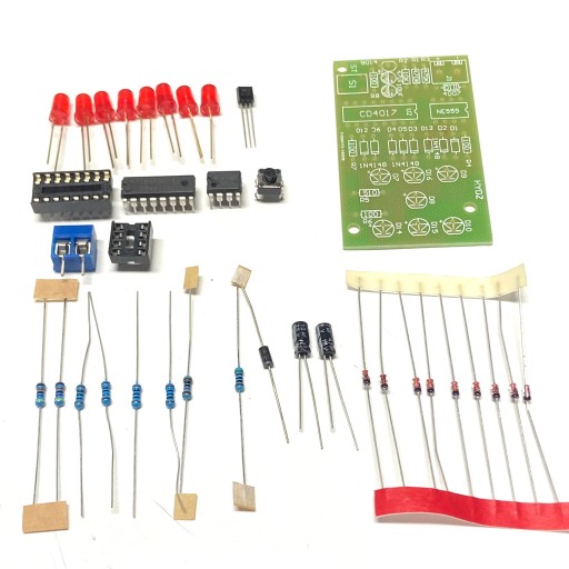 Elektronické kocky GREEN lekcie spájkovania DIY KIT