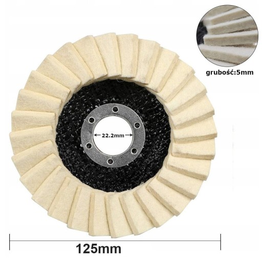 PLSTENÝ LEŠTIACI KOTOUČ PLSTEČNÁ KLAPKA 125mm