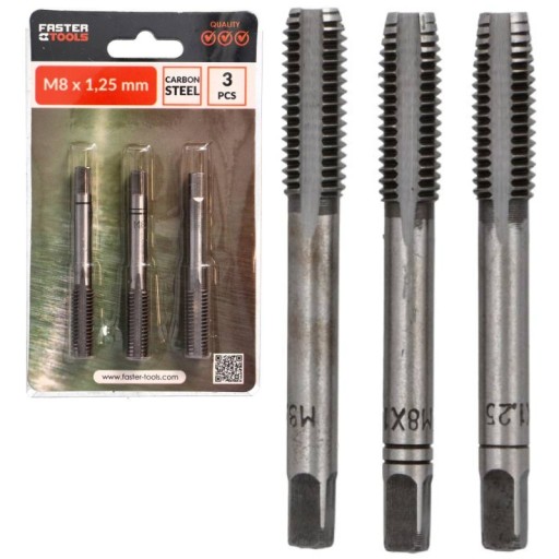 ZÁVIT M8 x 1,25 mm 3 KS ZÁVITOVÉ VIACHRANNÉ ZÁVITNÍKY