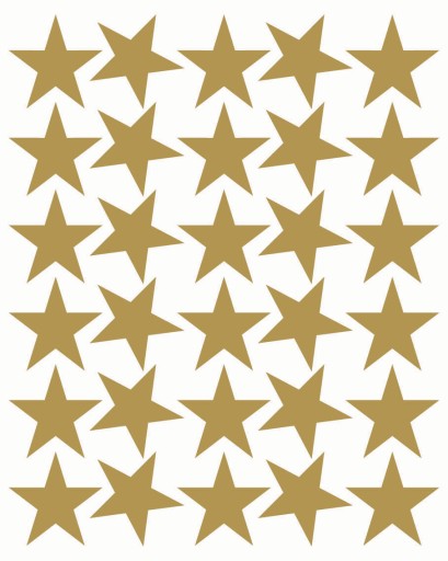 STARS Nálepky Hviezdy 5cm 30ks ZLAT
