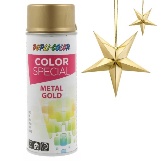 FARBA S CHROMOVÝM EFEKTOM V SPREJ ZLATÝ LAK 400 ML