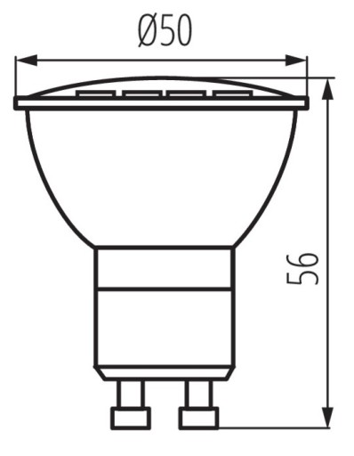 LED žiarovka TOMIv2 svetelný zdroj SHAFT GU10-CW 6,5W 230VAC 530lm 6500K