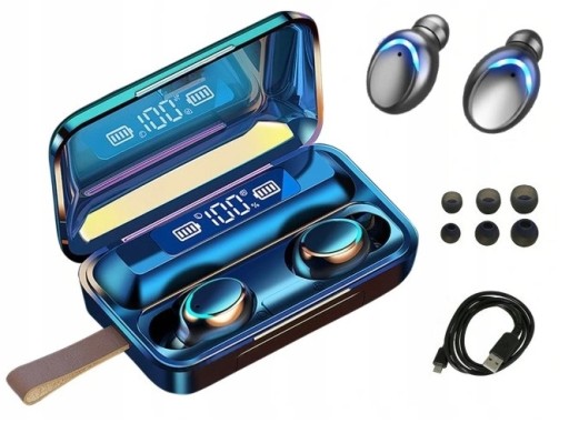 Bezdrôtové slúchadlá do uší F9+ PRO Športová powerbanka Bluetooth 5.1