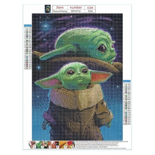 DIAMANTOVÉ VYŠÍVACIE KORÁLKY MOZAIKA 5D OBRAZ DIAMANTOVÁ MAĽBA STARWARS 30x40CM