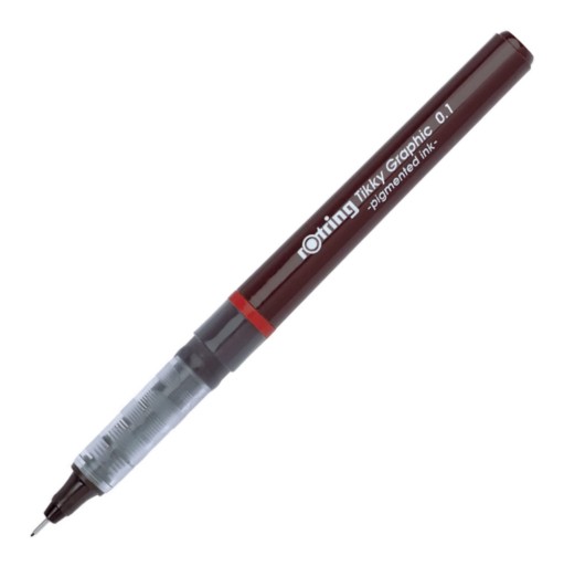 ROTRING TIKKY GRAFICKÁ ÚPRAVA 0,10 MM ČIERNY ATRAMENT 1 KUS