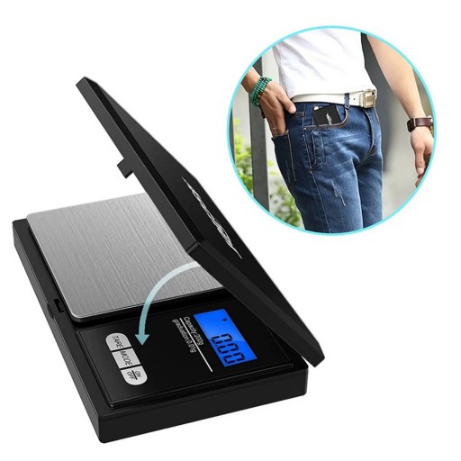 Presná mini váha na šperky 0,01 - 200g LCD podsvietenie 2xAAA čierna
