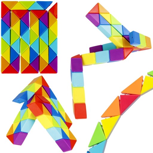 MAGIC PUZZLE RAINBOW SNAKE MAGIC SNAKE 48 EL FAREBNÝ