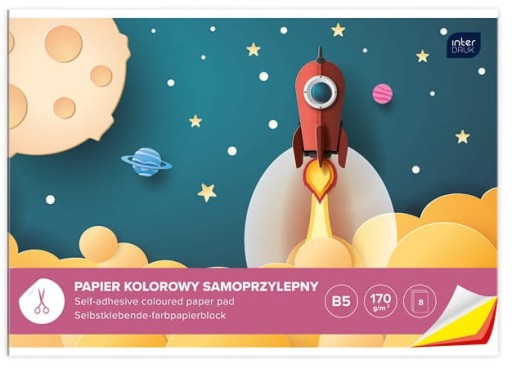 KNIHA FAREBNÉHO SAMOLEPIACIEHO PAPIERA B5