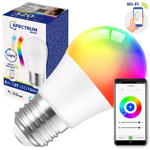 Inteligentná RGB farebná SMART LED žiarovka 9W E27