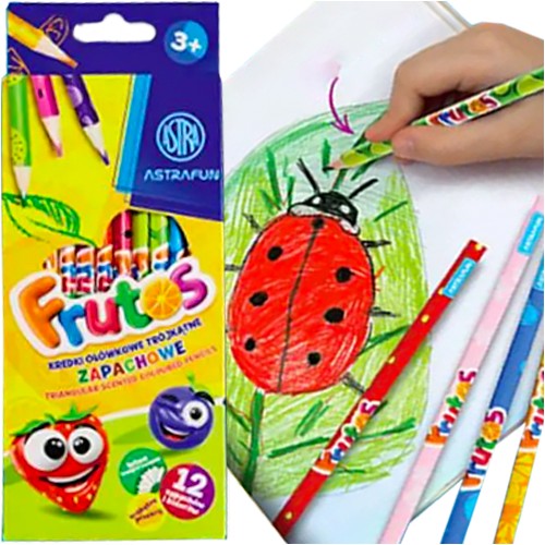 Voňavé trojuholníkové školské ovocné ceruzky ASTRAFUN FRUTOS