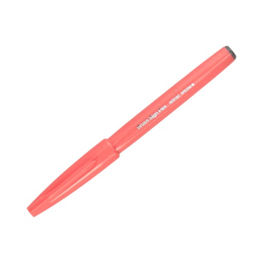 Kaligrafická fixka PENTEL Sign Pen Brush, koralovo ružová