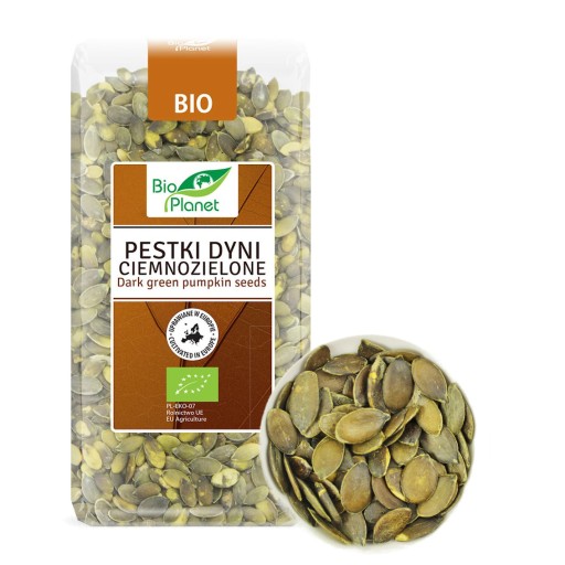 BIO PLANET TMAVO ZELENÉ TEKVICOVÉ SEMIENKY Z EURÓPY, BIO 350g