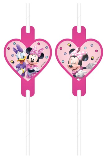 Papierové slamky s medailónom Minnie Mouse Junior