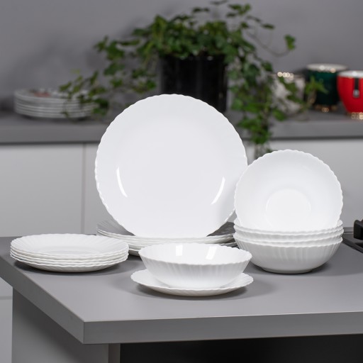 MISKA NA ŠALÁT BIELA HLBOKÁ MISKA OPÁLOVÁ 20CM