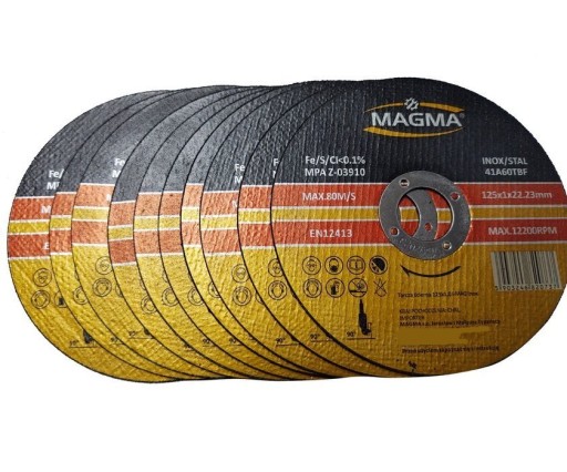 5 rezných kotúčov z nerezovej ocele 125x1,0 125mm x 1,0