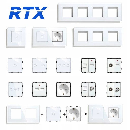 1/2 biely uzáver - Panel pre systém RTX SH