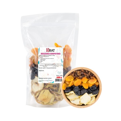 Sušené ovocie MIX Kompótová zmes 500g