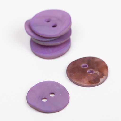 Gombík kvapky okrúhly fialový plášť / 15 mm / 619