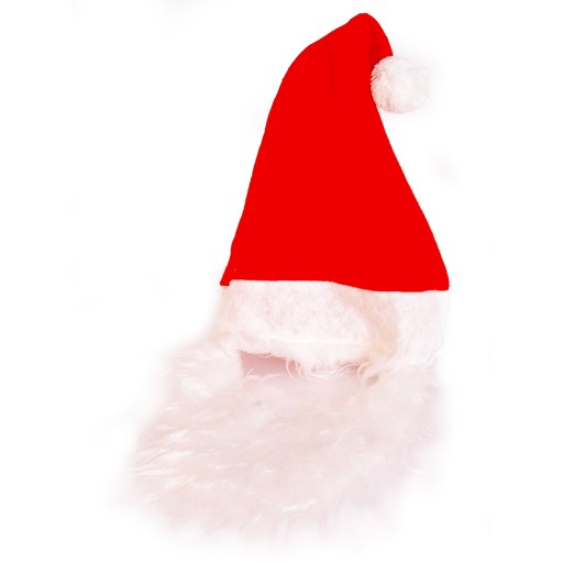 Mikulášska čiapka a brada Eco VIANOCE Vianočný kostým Santa Claus