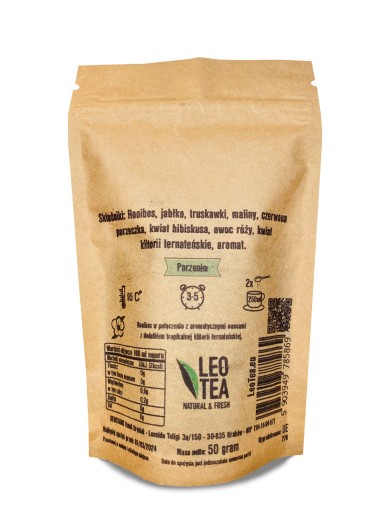 Chutný čaj ROOIBOS s hráškom motýľa a ovocím