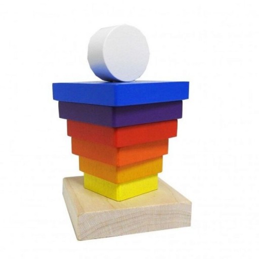 Drevené kocky Cubika Pyramid pre deti