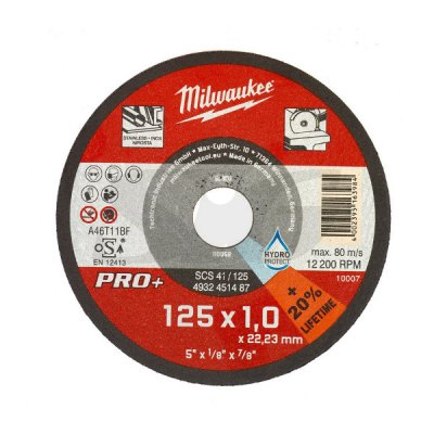 Rezný kotúč na kov Milwaukee 125X1.0X22.23PRO