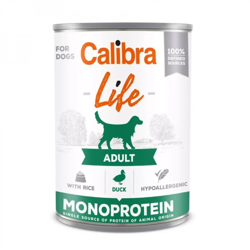 Calibra Dog Life dospelá kačica s ryžou 400g