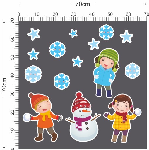 ZIMNÁ DEKORÁCIA WINTER_CHILDREN_SNEHULIENKA, veľká, obojstranná, WZ6