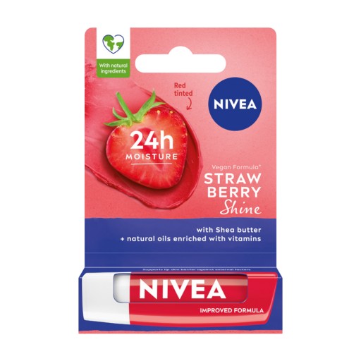 NIVEA Výživný rúž s jahodovým leskom 4,8 g