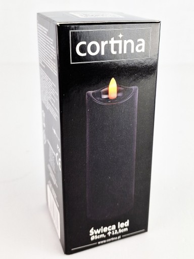LED vložka do sviečok Cortina 12,5 cm čierna